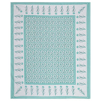 Thumbnail for Rudra Bazaar Sea Green 210 TC Cotton Double King Bedsheet With 2 Pillow Covers