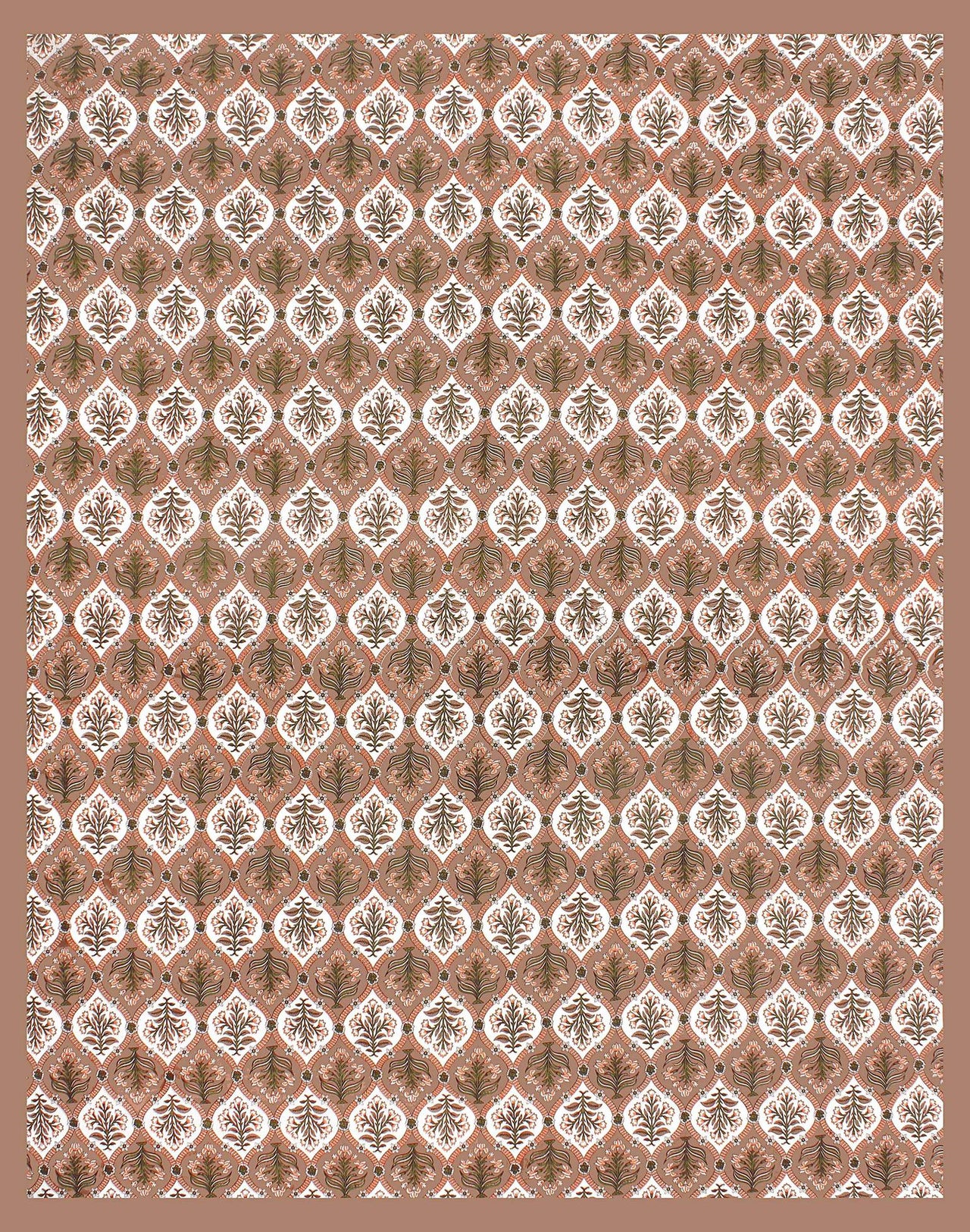 Rudra Bazaar Brown 210 TC Cotton Double King Bedsheet With 2 Pillow Covers