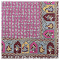 Thumbnail for Rudra Bazaar Multicolour 210 TC Cotton Double King Bedsheet With 2 Pillow Covers