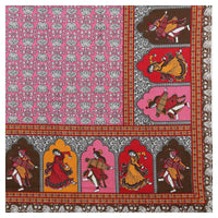 Thumbnail for Rudra Bazaar Multicolour 210 TC Cotton Double King Bedsheet With 2 Pillow Covers