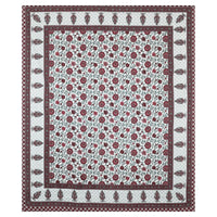 Thumbnail for Rudra Bazaar Multicolour 210 TC Cotton Double King Bedsheet With 2 Pillow Covers