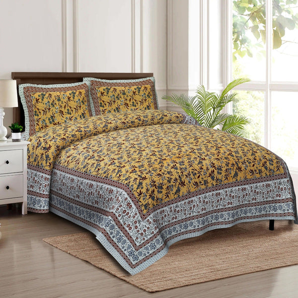 rudra-bazaar-multicolour-210-tc-cotton-double-king-bedsheet-with-2-pillow-cover