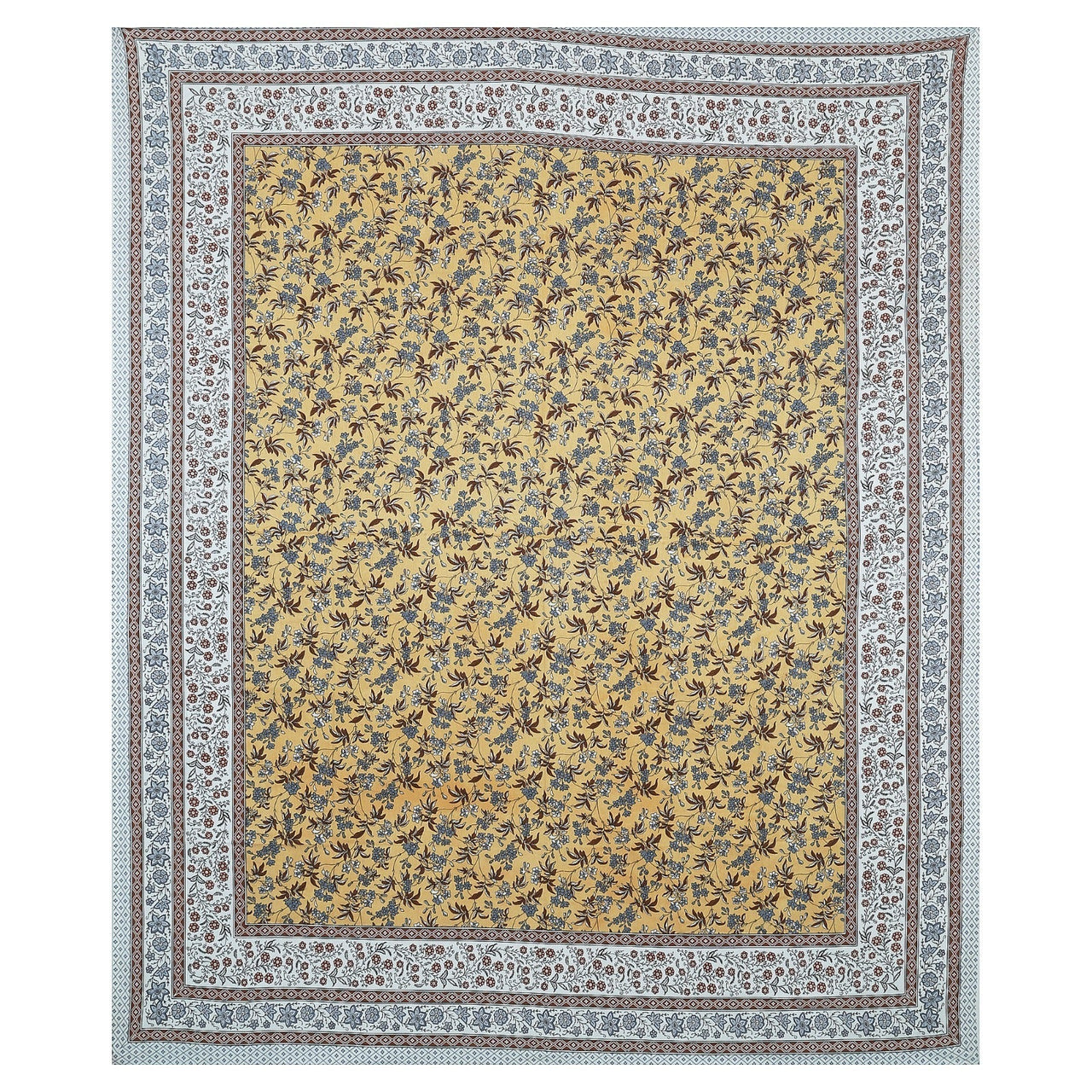 Rudra Bazaar Multicolour 210 TC Cotton Double King Bedsheet With 2 Pillow Covers
