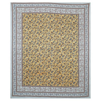 Thumbnail for Rudra Bazaar Multicolour 210 TC Cotton Double King Bedsheet With 2 Pillow Covers