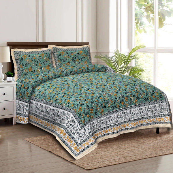 rudra-bazaar-multicolour-210-tc-cotton-double-king-bedsheet-with-2-pillow-cover