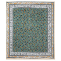 Thumbnail for Rudra Bazaar Multicolour 210 TC Cotton Double King Bedsheet With 2 Pillow Covers