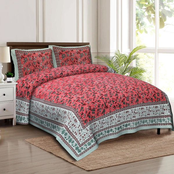 rudra-bazaar-multicolour-210-tc-cotton-double-king-bedsheet-with-2-pillow-cover