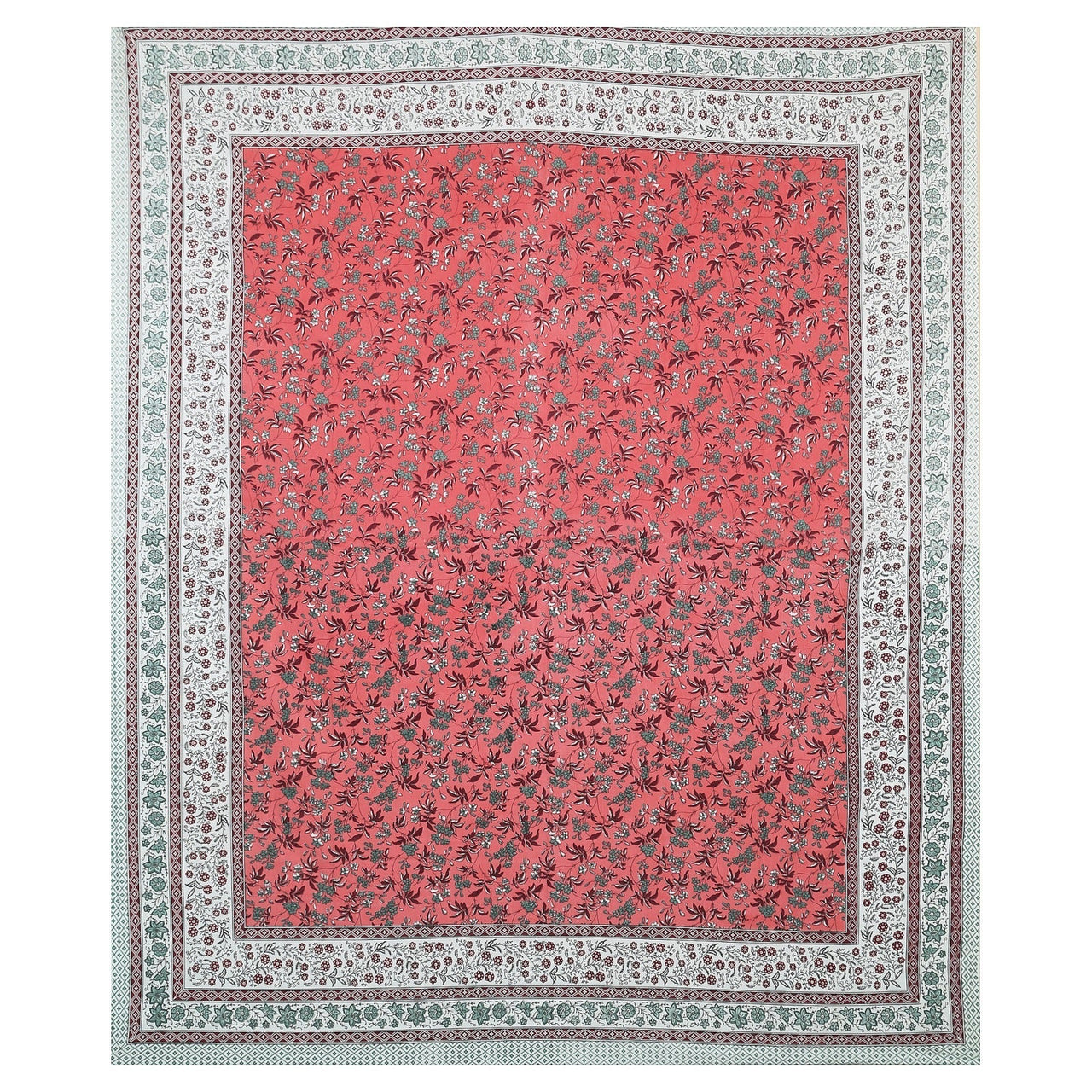 Rudra Bazaar Multicolour 210 TC Cotton Double King Bedsheet With 2 Pillow Covers