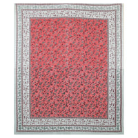 Thumbnail for Rudra Bazaar Multicolour 210 TC Cotton Double King Bedsheet With 2 Pillow Covers