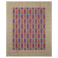 Thumbnail for Rudra Bazaar Multicolour 210 TC Cotton Double King Bedsheet With 2 Pillow Covers