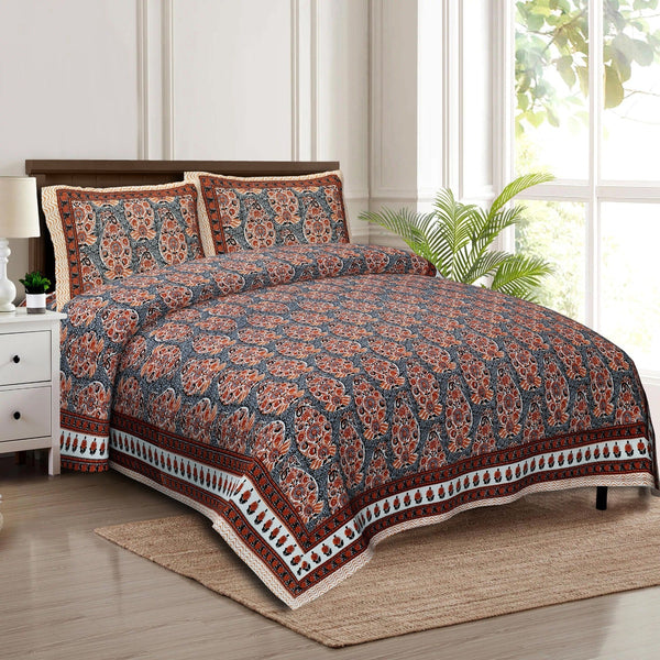 rudra-bazaar-multicolour-210-tc-cotton-double-king-bedsheet-with-2-pillow-cover