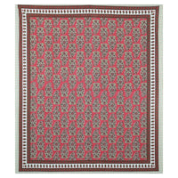 Thumbnail for Rudra Bazaar Multicolour 210 TC Cotton Double King Bedsheet With 2 Pillow Covers