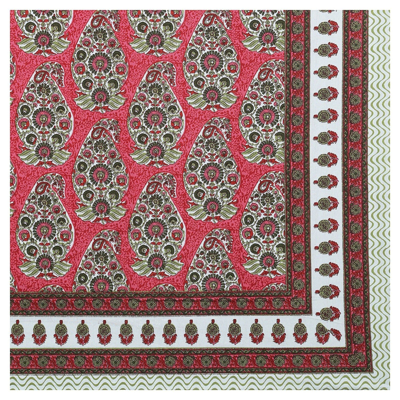 Rudra Bazaar Multicolour 210 TC Cotton Double King Bedsheet With 2 Pillow Covers
