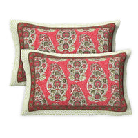 Thumbnail for Rudra Bazaar Multicolour 210 TC Cotton Double King Bedsheet With 2 Pillow Covers