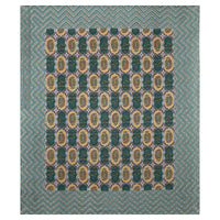 Thumbnail for Rudra Bazaar Multicolour 210 TC Cotton Double King Bedsheet With 2 Pillow Covers