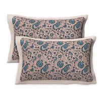 Thumbnail for Rudra Bazaar Multicolour 210 TC Cotton Double King Bedsheet With 2 Pillow Covers