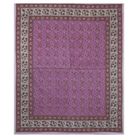 Thumbnail for Rudra Bazaar Multicolour 210 TC Cotton Double King Bedsheet With 2 Pillow Covers
