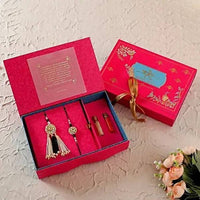 Thumbnail for Jewel Design Lumba Rakhi Set & Kaju Katli Box