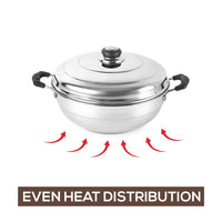 Thumbnail for Cello Stainless Steel Induction Base Idli Cooker (Idly Maker) And Multi Kadhai With 6 Plates