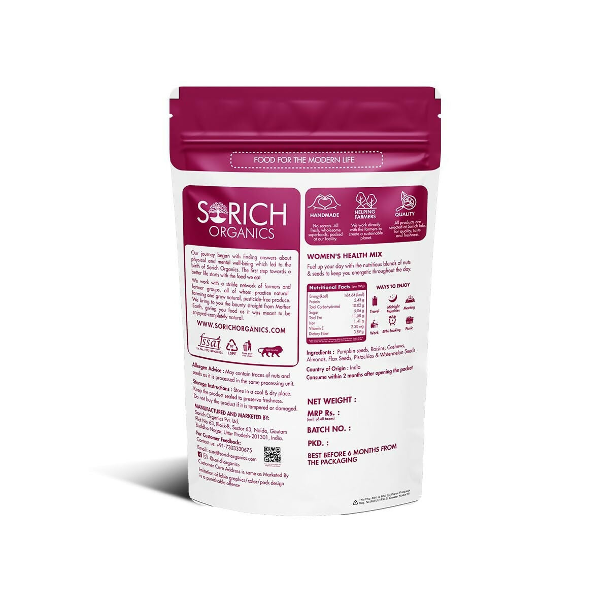 Sorich Organics Women is Health Mix Nuts & Seeds