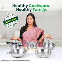 Thumbnail for Casserole, Premium Quality, 3 Layer Thick Body, Cool Silicone Handles, 100% Toxin