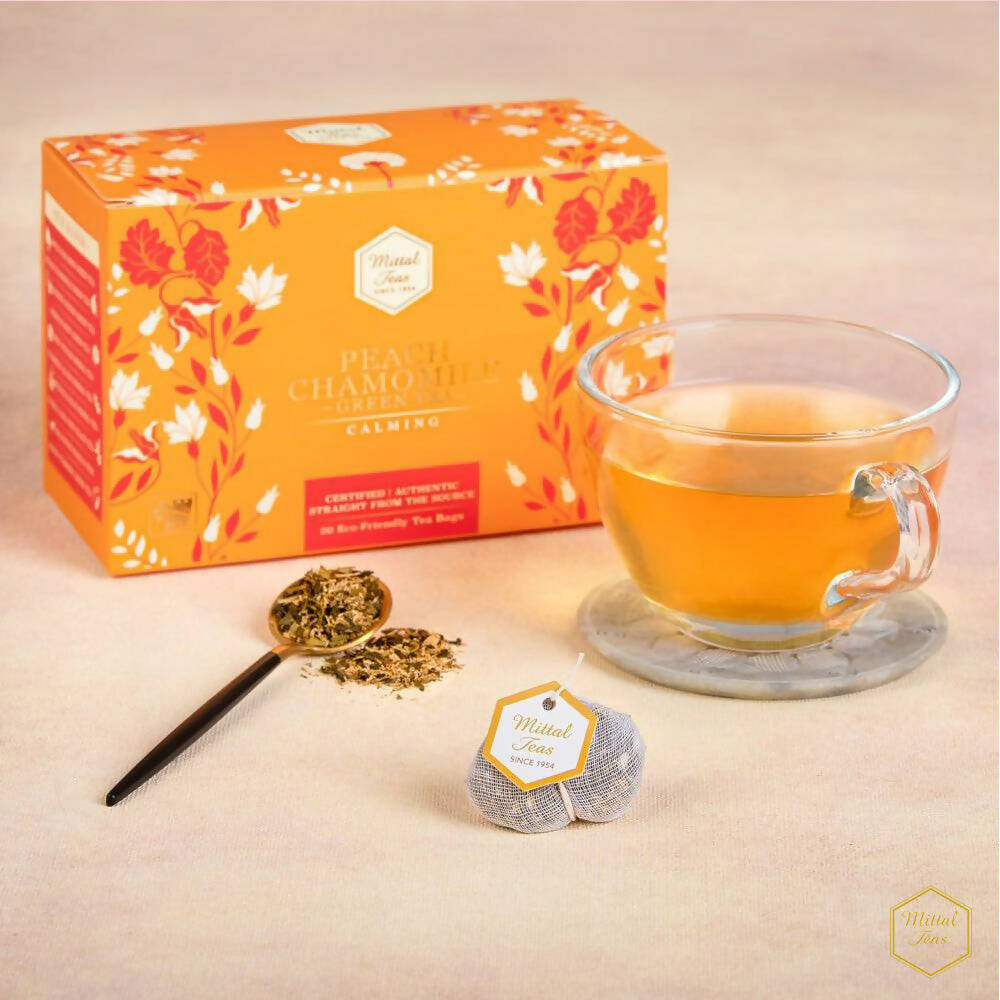 Mittal Teas Peach Chamomile Green Tea