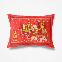 Thumbnail for Vamika Printed Cotton Red & Multicolor Beautiful Design Bedsheet With Pillow Covers (LEOC_HTHY_R)