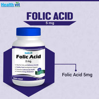 Thumbnail for Healthvit Folic Acid 5mg Tablets for Folic acid