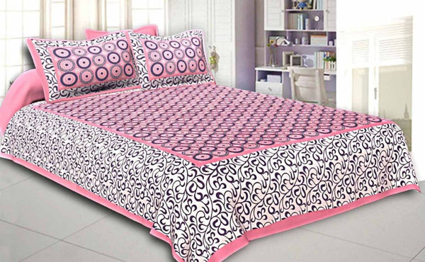 vamika-printed-cotton-pink-&-black-bedsheet-with-pillow-covers-(leod_chkr_p