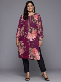 Thumbnail for Plus Size Floral Printed Georgette Kurta