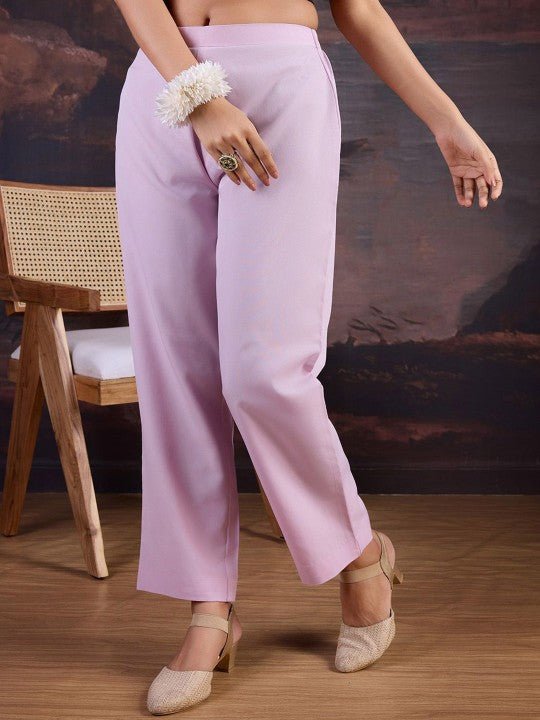 Floral Woven Design V-Neck Straight Kurta With Trouser & Dupatta