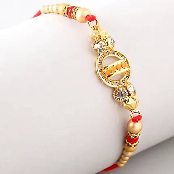 Elegant Meenakari Rakhi And Kaju Katli Box