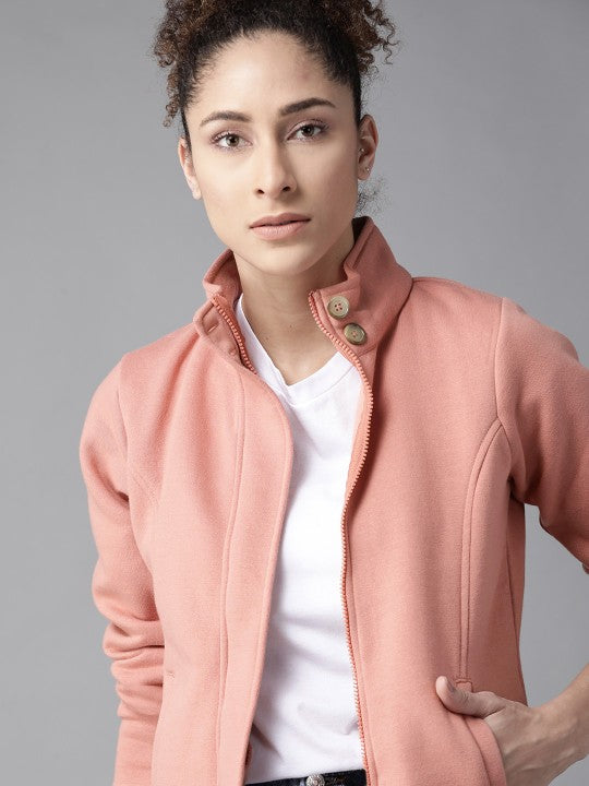 Women Brown Solid Tailored Jacket