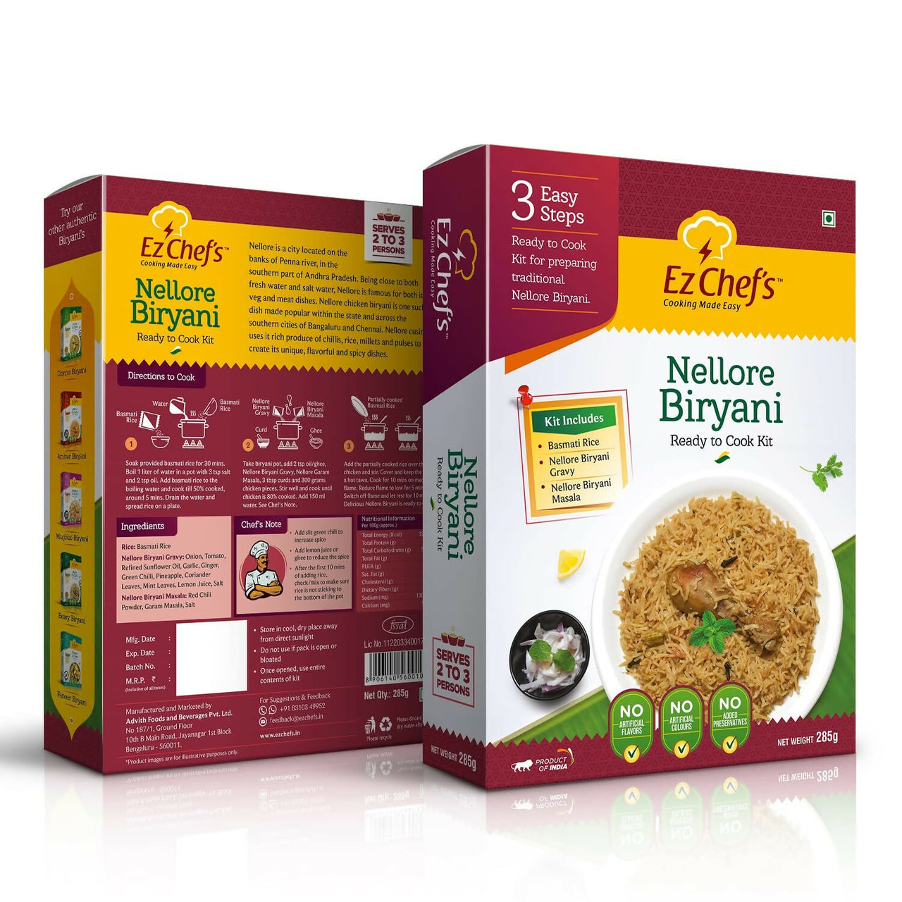 Ez Chef is Nellore Biryani Kit (Andhra Biryani)