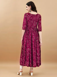 Thumbnail for women-paisley-embroidered-extended-sleeves-mirror-work-anarkali-kurta
