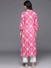 Thumbnail for women-ethnic-motifs-printed-cotton-kurta