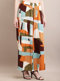 Thumbnail for Colourblocked Wide Leg Palazzos