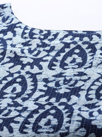 Thumbnail for Women Ethnic Motifs Printed Kantha Work Dobby Kurta