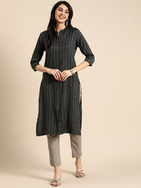 Thumbnail for Women Geometric Woven Design Kurta