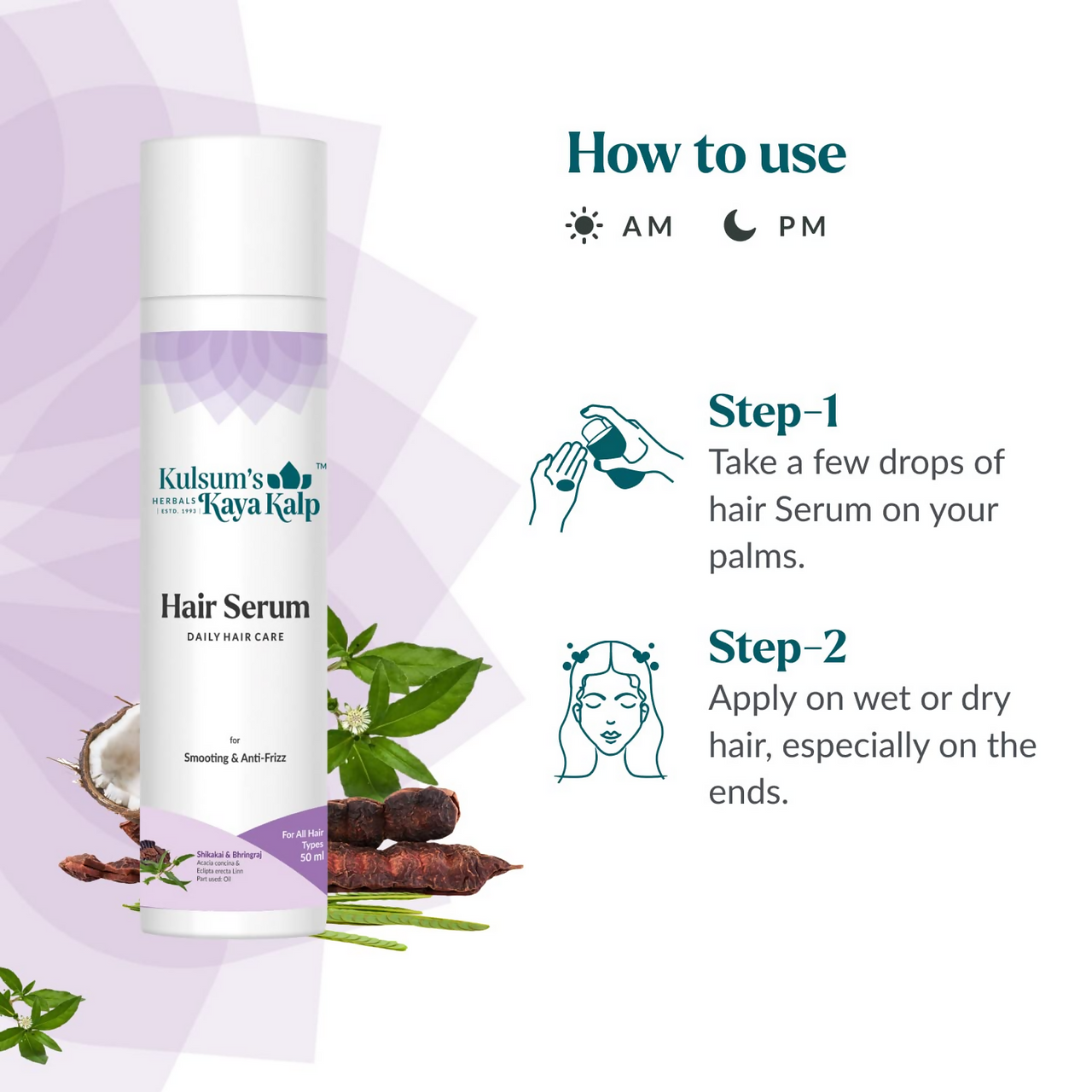 Kulsum is Kaya Kalp Hair Serum For Smoothing & Anti