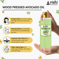 Thumbnail for Rishi Natural Avocado Oil Wood Pressed 100% Pure Healthy skin And Hair