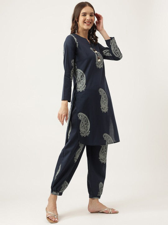 paisley-printed-pure-cotton-straight-kurta-with-trousers