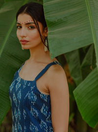 Thumbnail for Women Pink & Magenta Printed Strappy Straight Kurta