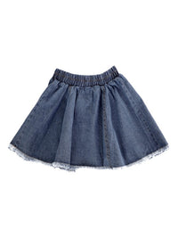 Thumbnail for girls-denim-flared-knee-length-skirts