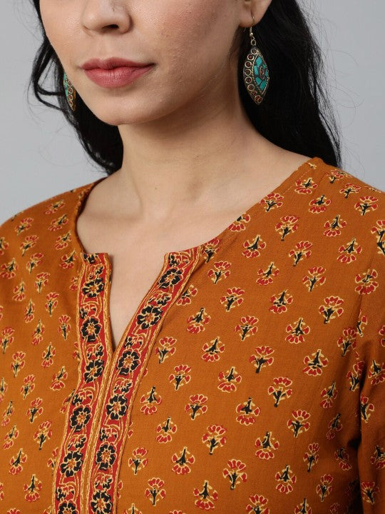 Women Maroon Printed Tunic