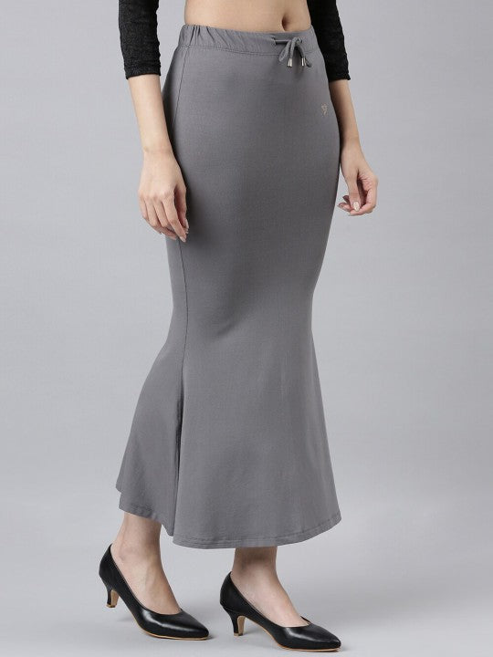 Side Slit High-Rise Stretchable Viscose Saree Skirt