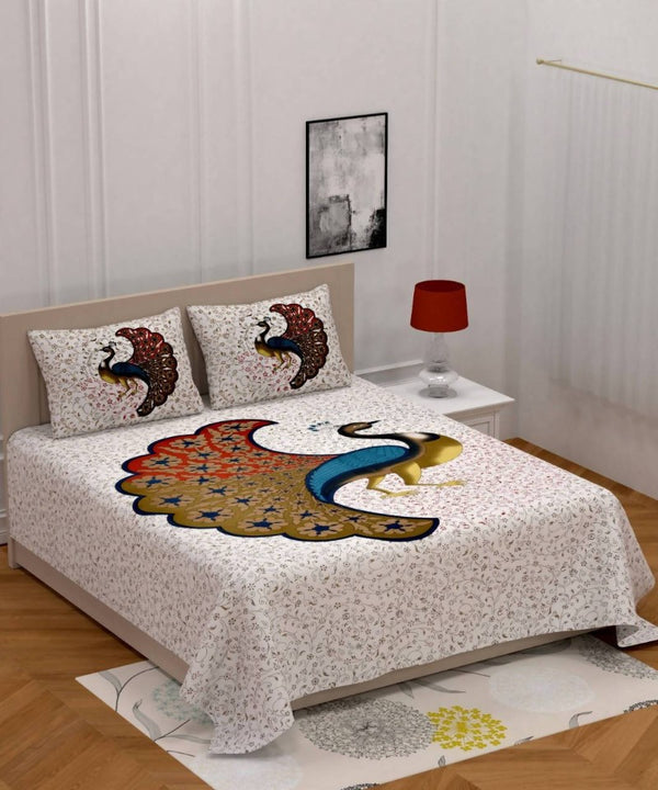 vamika-printed-cotton-cream-bedsheet-with-pillow-covers-(pm-mor-white