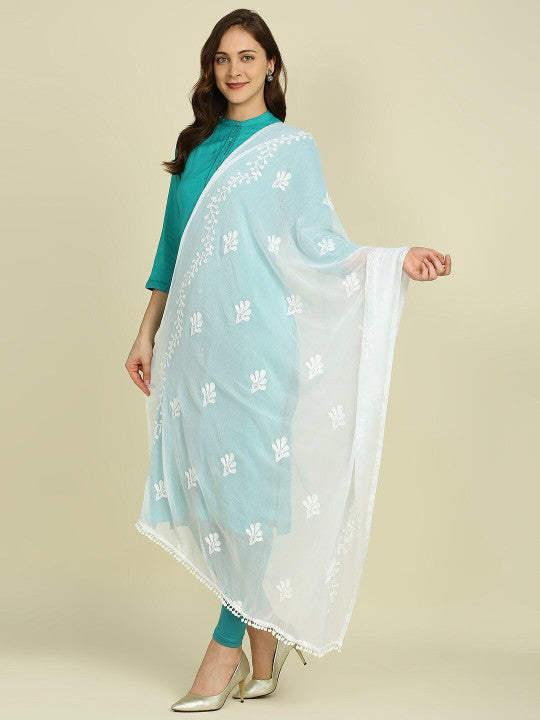 Embroidered Chiffon Dupatta