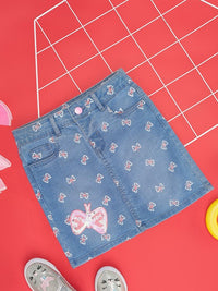 Thumbnail for girls-conversational-printed-straight-skirts