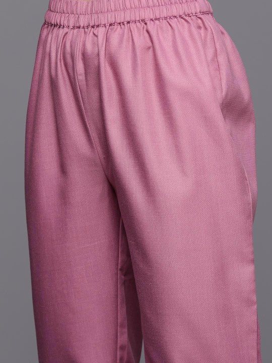 Regular Kurta With Trousers & Dupatta